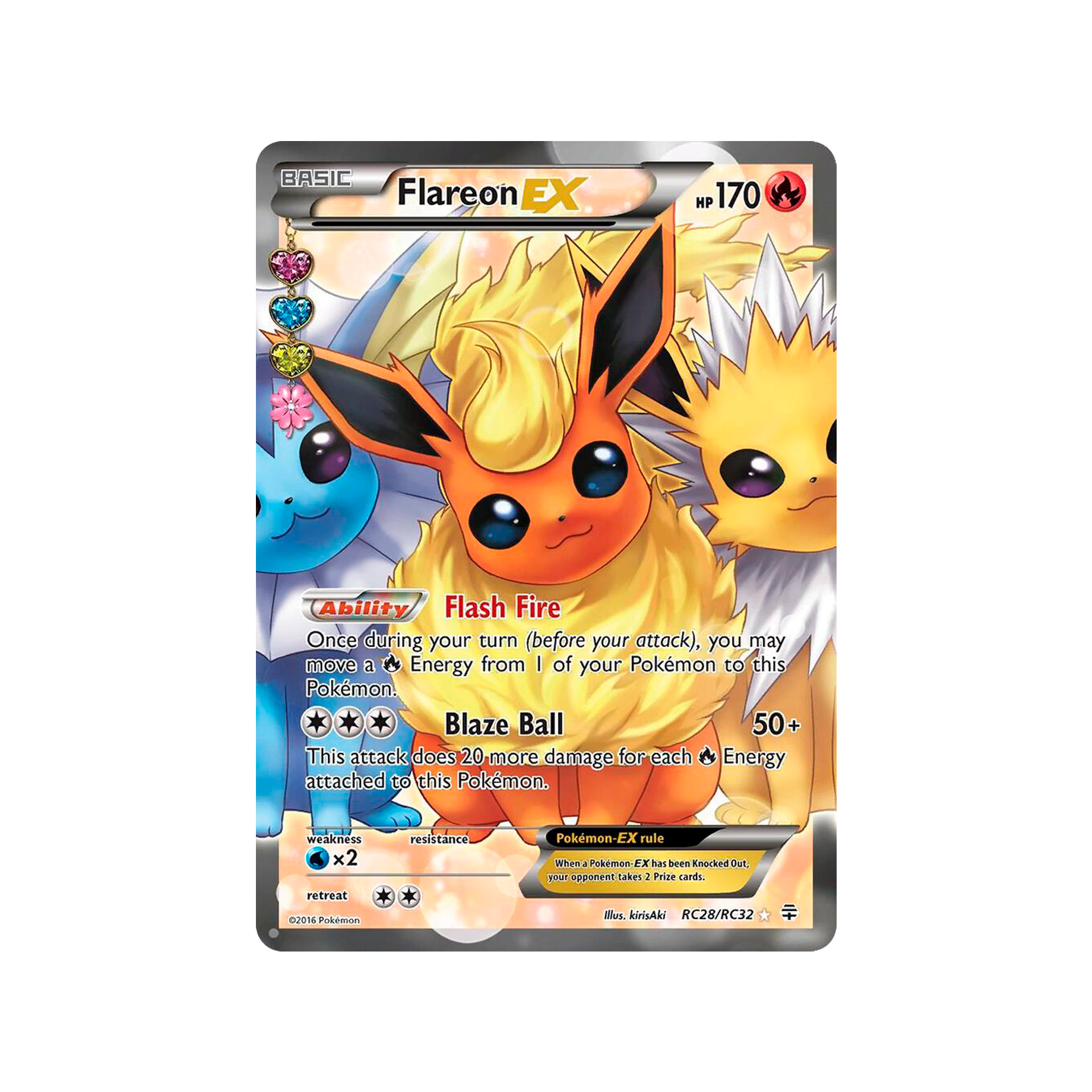 Art Ex Flareon Full Gen Generations Radiant Rc28 Rc32 Collection (Inglés)