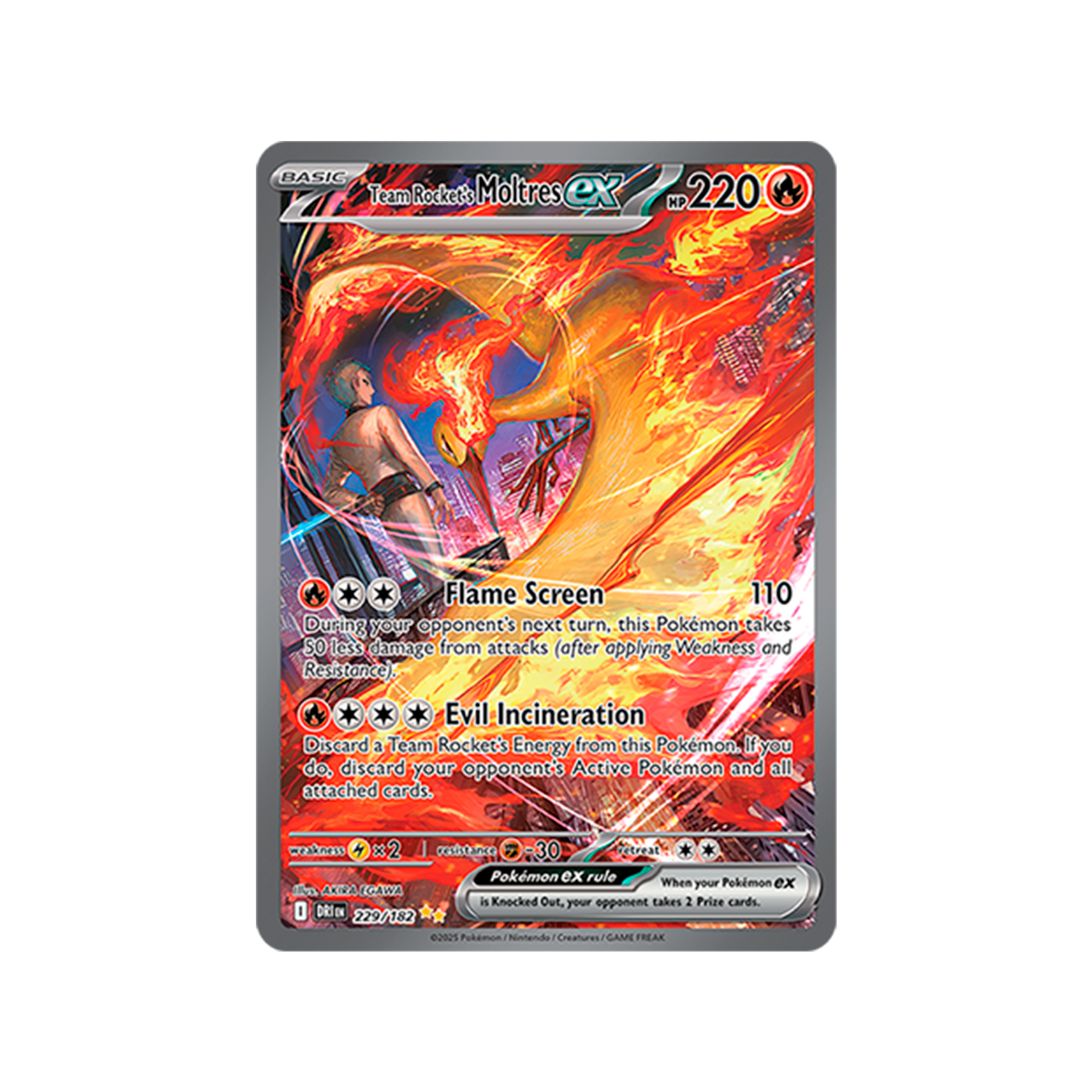 Destined Rivals 182 229 Dri Ex Moltres Rocket Sv10 Team Tin