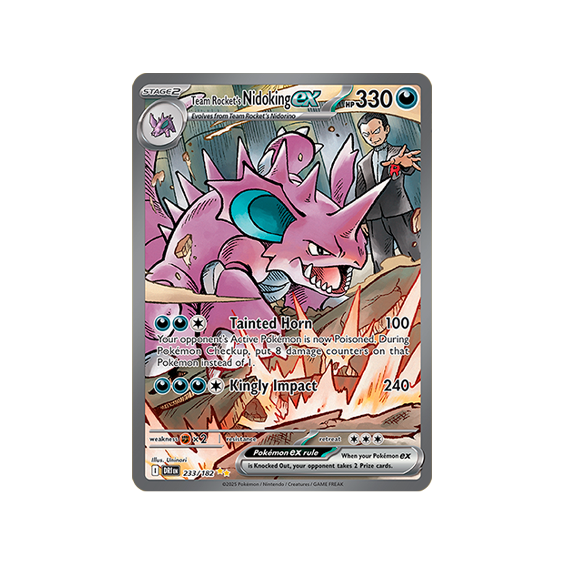 Destined Rivals 182 233 Dri Ex Nidoking Rocket Sv10 Team Tin