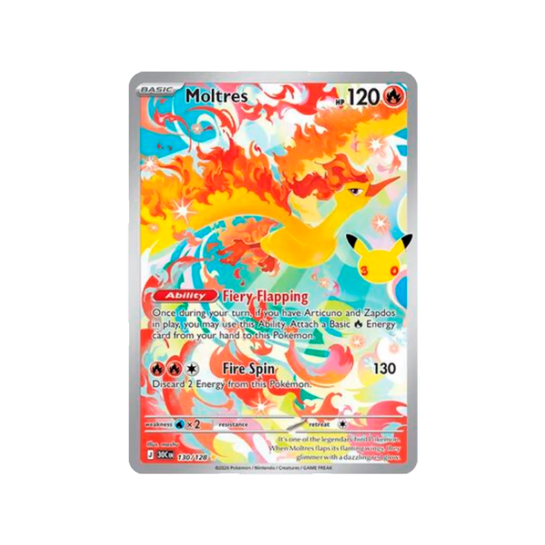 Moltres - 130/128 - ME: 30th Celebration (30C)